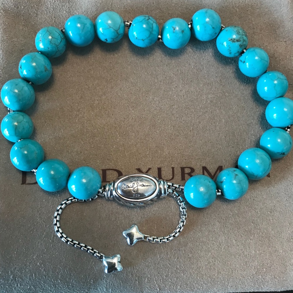 David Yurman Turquoise Spiritual Bead Bracelet